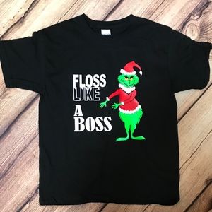 Kids Floss Like A Boss Grinch Style